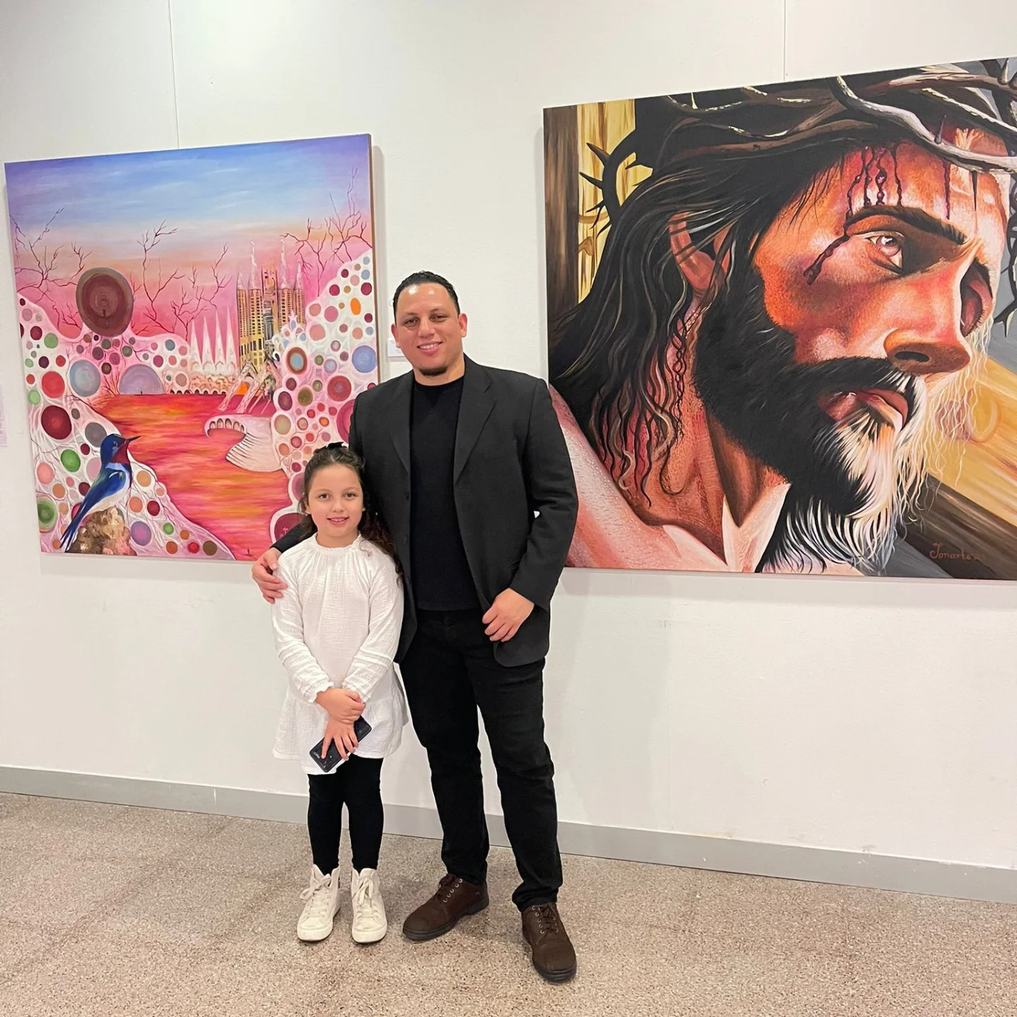 Padre e hija · Sala de exposición
