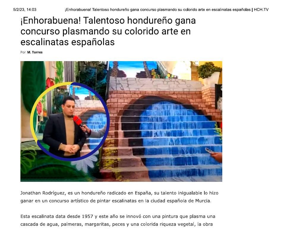 Cobertura del canal HCH sobre el mural La mirada de un pueblo